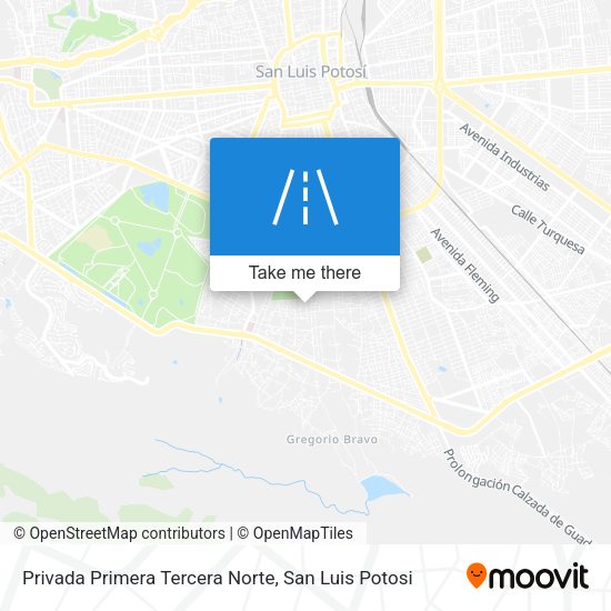 Privada Primera Tercera Norte map