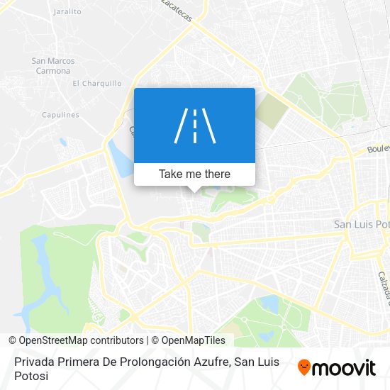 Mapa de Privada Primera De Prolongación Azufre
