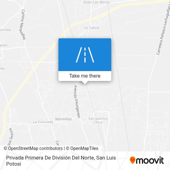 Mapa de Privada Primera De División Del Norte