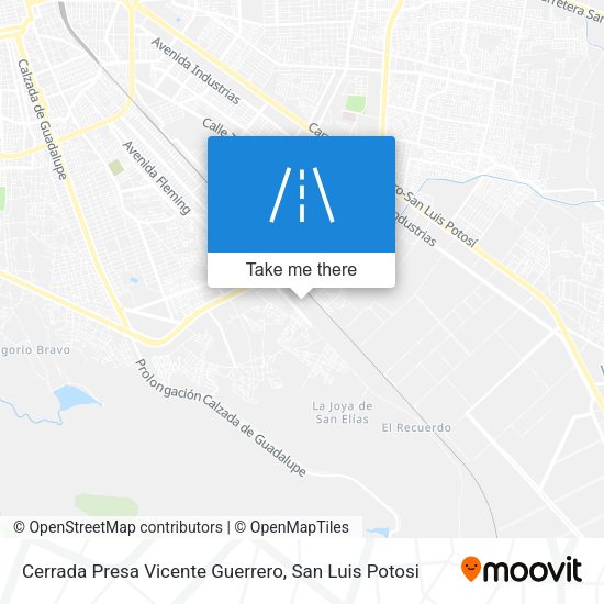 Cerrada Presa Vicente Guerrero map