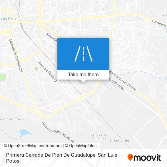 Mapa de Primera Cerrada De Plan De Guadalupe
