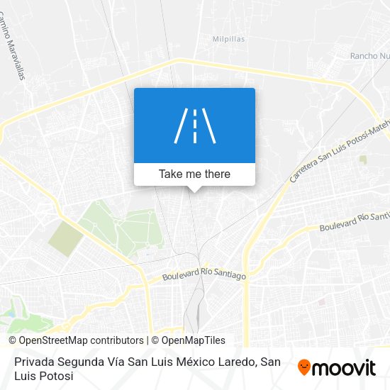 Mapa de Privada Segunda Vía San Luis México Laredo