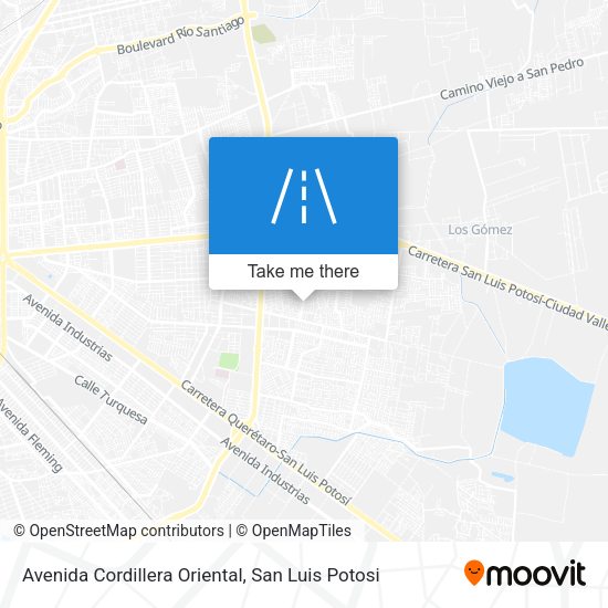 Mapa de Avenida Cordillera Oriental