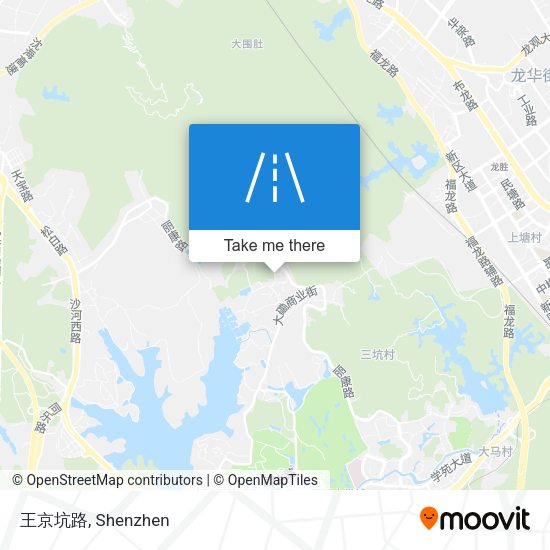 王京坑路 map