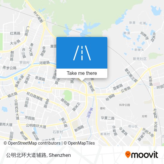 公明北环大道辅路 map