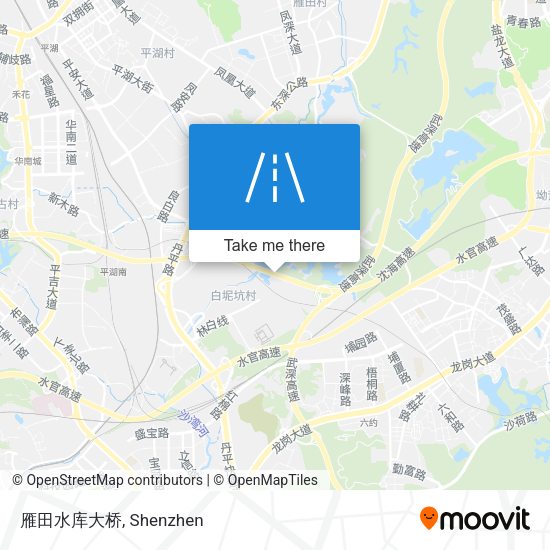 雁田水库大桥 map