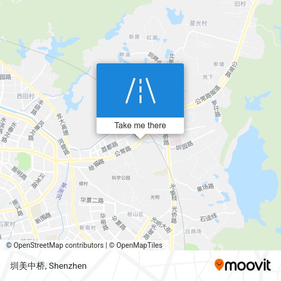 圳美中桥 map