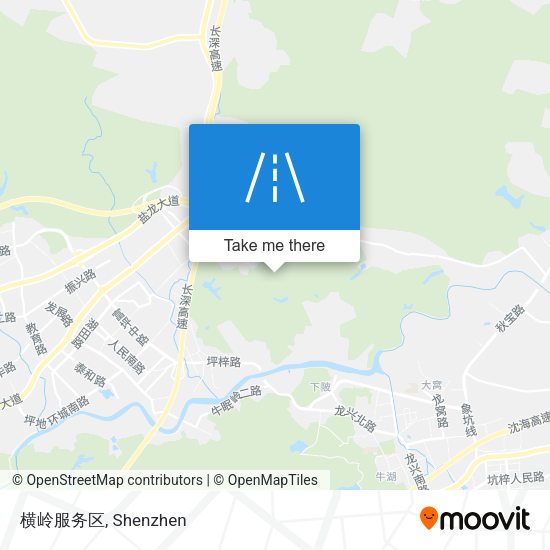 横岭服务区 map