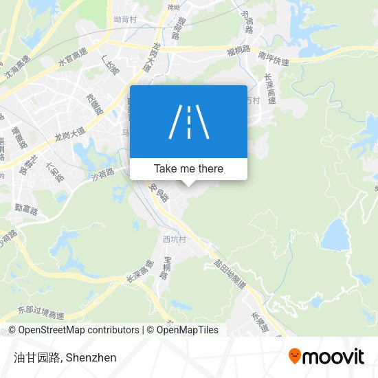 油甘园路 map