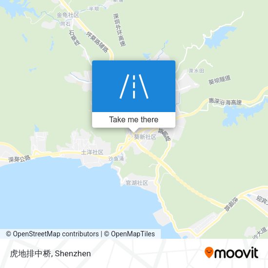 虎地排中桥 map