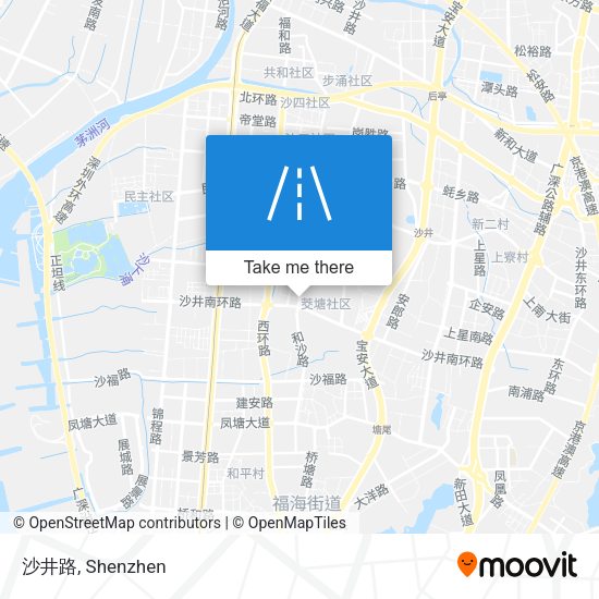 沙井路 map