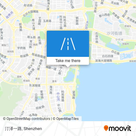汀泽一路 map