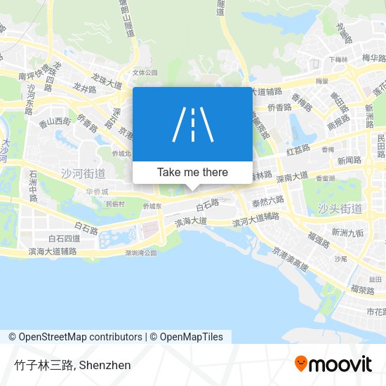 竹子林三路 map