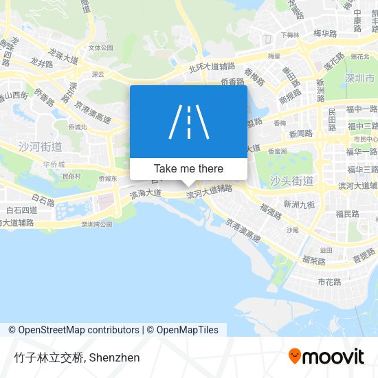 竹子林立交桥 map