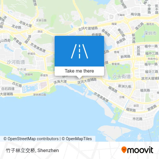 竹子林立交桥 map