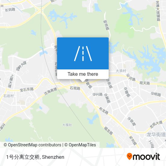 1号分离立交桥 map