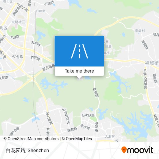 白花园路 map