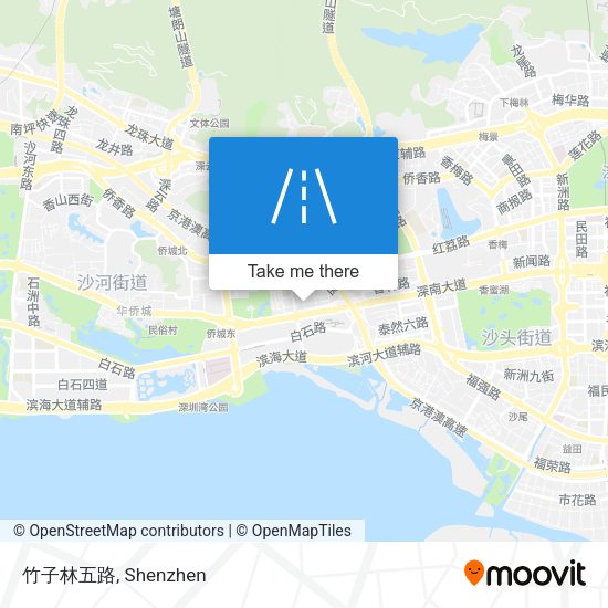 竹子林五路 map