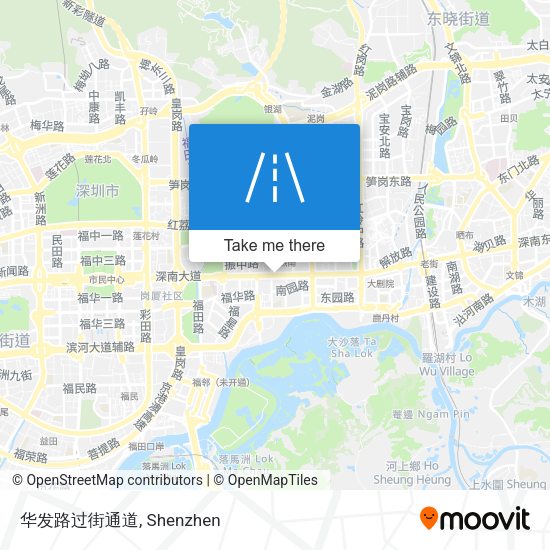 华发路过街通道 map