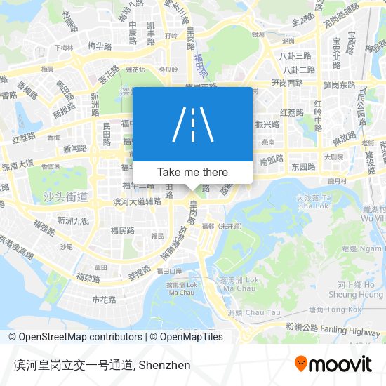 滨河皇岗立交一号通道 map