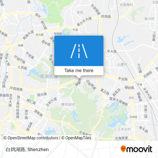 白鸽湖路 map