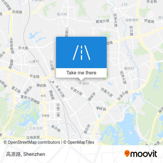 高原路 map