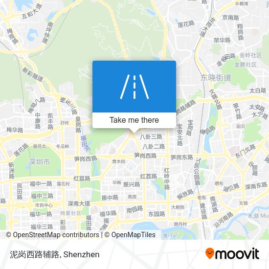 泥岗西路辅路 map