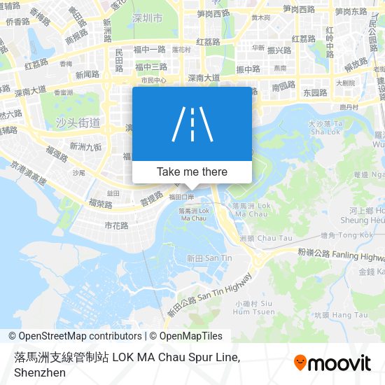 落馬洲支線管制站 LOK MA Chau Spur Line map