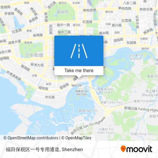 福田保税区一号专用通道 map