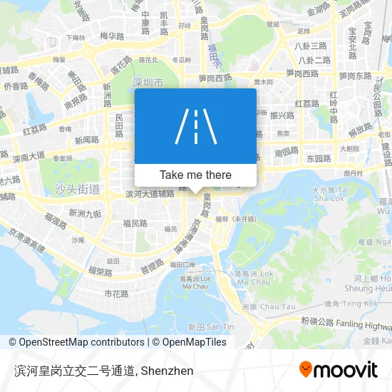 滨河皇岗立交二号通道 map