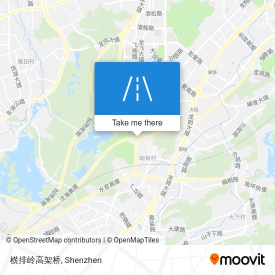 横排岭高架桥 map
