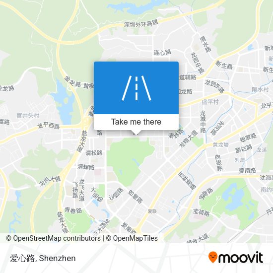 爱心路 map