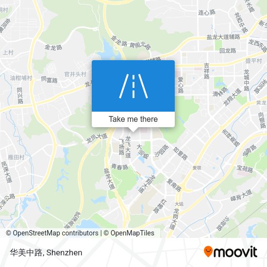 华美中路 map