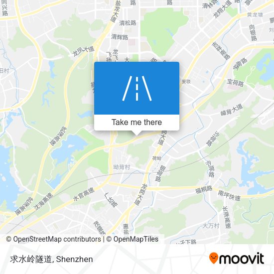 求水岭隧道 map