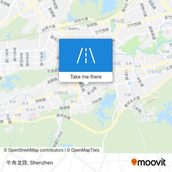牛角龙路 map