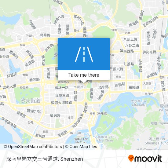 深南皇岗立交三号通道 map