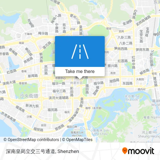 深南皇岗立交三号通道 map