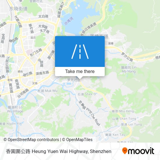 香園圍公路 Heung Yuen Wai Highway map