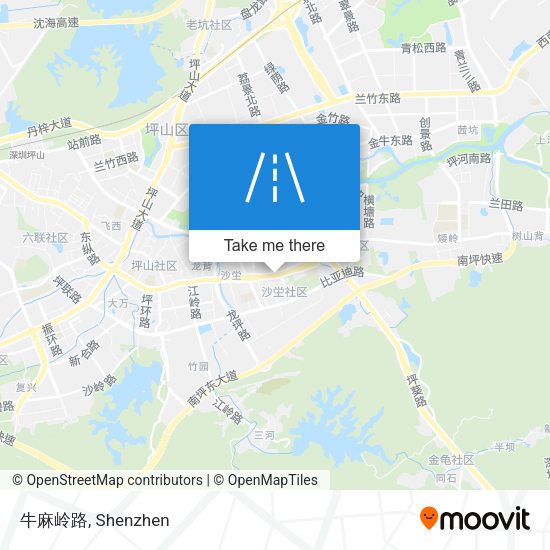 牛麻岭路 map