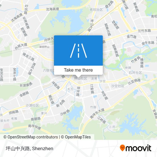 坪山中兴路 map