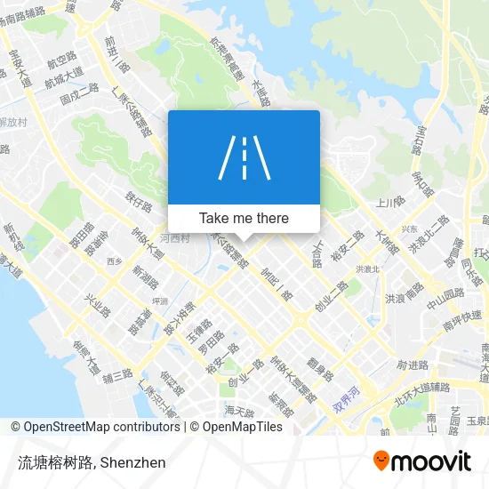 流塘榕树路 map
