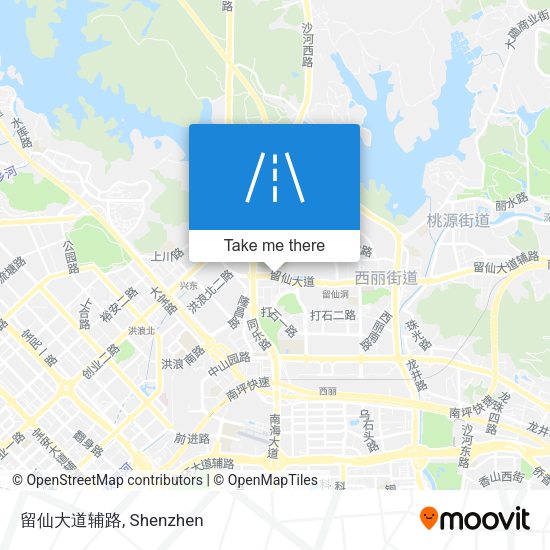 留仙大道辅路 map