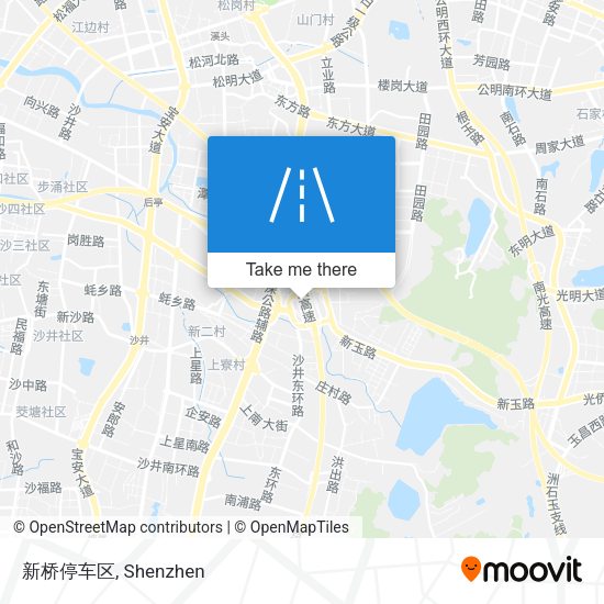 新桥停车区 map