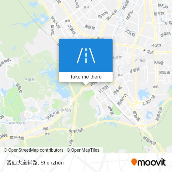 留仙大道辅路 map