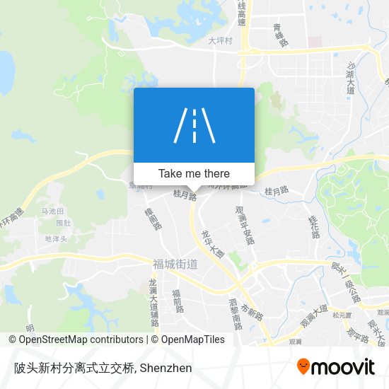 陂头新村分离式立交桥 map