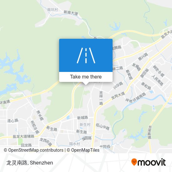龙灵南路 map