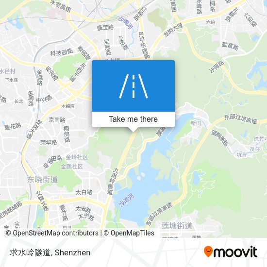 求水岭隧道 map