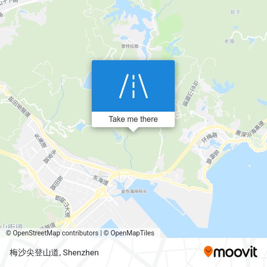 梅沙尖登山道 map