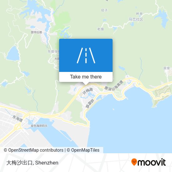 大梅沙出口 map