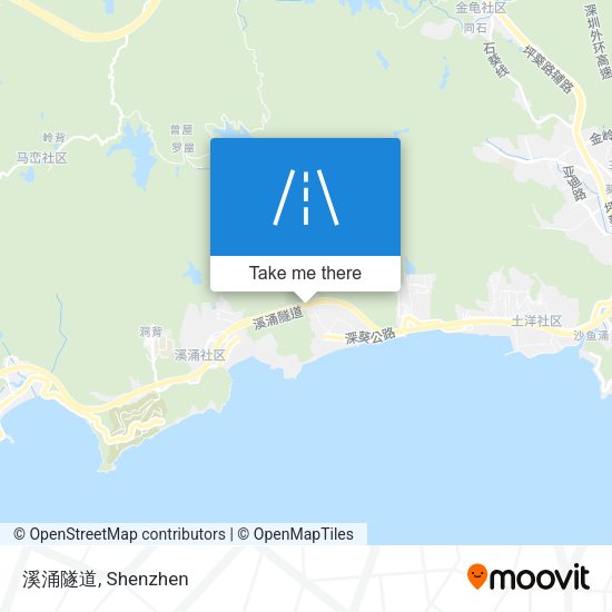溪涌隧道 map